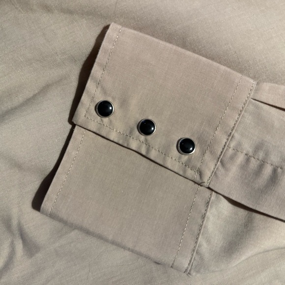 Plains Tan Western Shirt with Black Embroidery - Picture 4 of 5